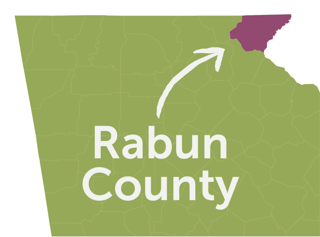 Rabun County Map - Color