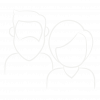 Population icon - white